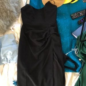 Black strapless NBD dress